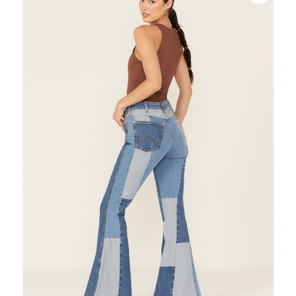 Wrangler X Lainey Wilson High Rise Patchwork Flare Jeans